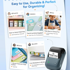 NIIMBOT B1 Portable Bluetooth Label Printer — 2-Inch Thermal Sticker Maker for Smartphones & PC