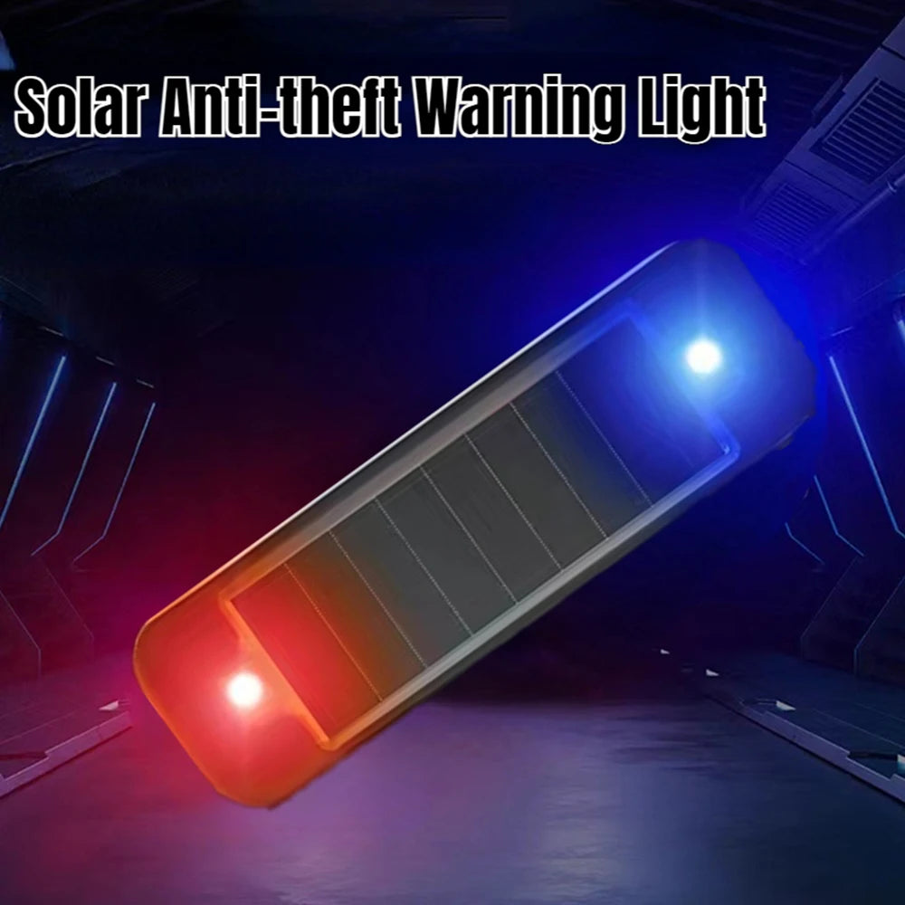 Mini Solar LED Car Dummy Alarm Light – Wireless Anti-Theft Flashing Warning Lamp