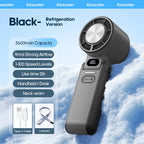 KINSCOTER Foldable Handheld Fan — 3600mAh, 100-Speed Control, Ice-Cool Technology