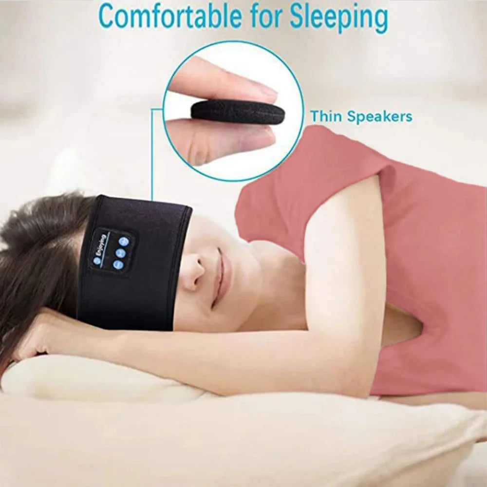 Bluetooth Sleep Headband Headphones – Wireless Music Eye Mask for Sleep, Running & Yoga
