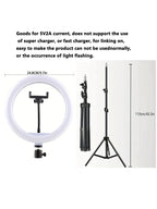 10" Ring Fill Light Kit — 110cm Adjustable Tripod & O-Clip | Live Streaming & Selfie Lighting