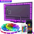 USB 5V RGB LED TV Backlight – App Control Flexible Ribbon Tape 5050 30 LEDs/m for TV, Bedroom & Room Decor