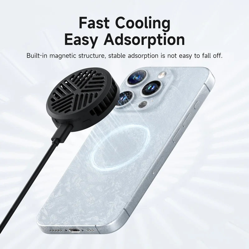 Hagibis Magnetic Phone Cooler – Portable Radiator for iPhone 17 Pro, Gaming & Live Streaming | Rapuntek