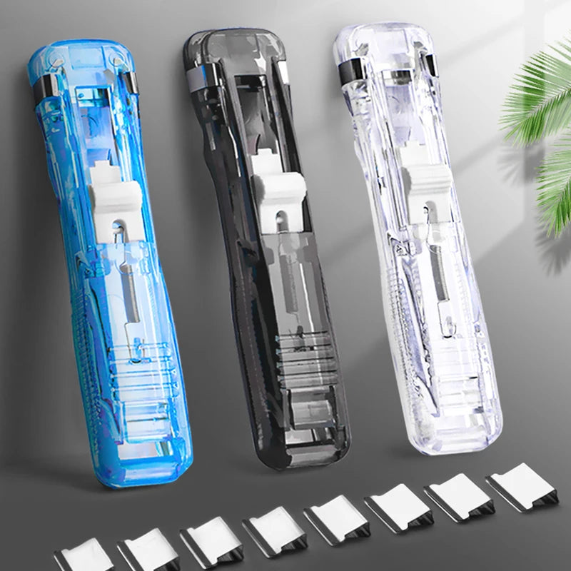 Mini Staple-Free Hand Clamp Stapler – Reusable Binder for Office, School & Home