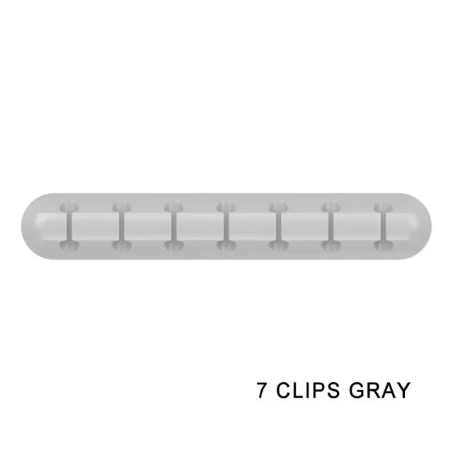 Silicone Cable Organizer Clips — Desktop Cable Management for USB & Earphone Cables