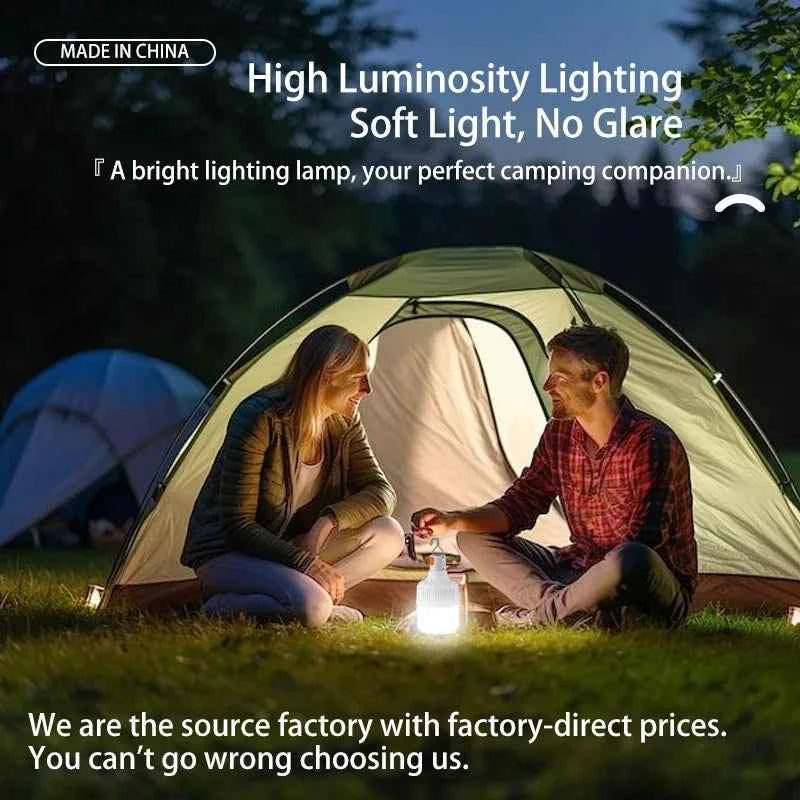 USB Rechargeable LED Camping Bulb with Hook | Portable Outdoor Hanging Light