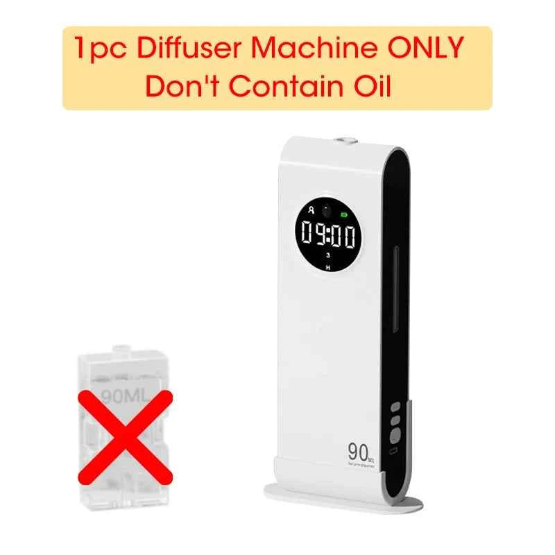 Rapuntek™ Wall-Mounted Automatic Sensor Fragrance Diffuser – USB Rechargeable with Clock | Home & Office Air Freshener