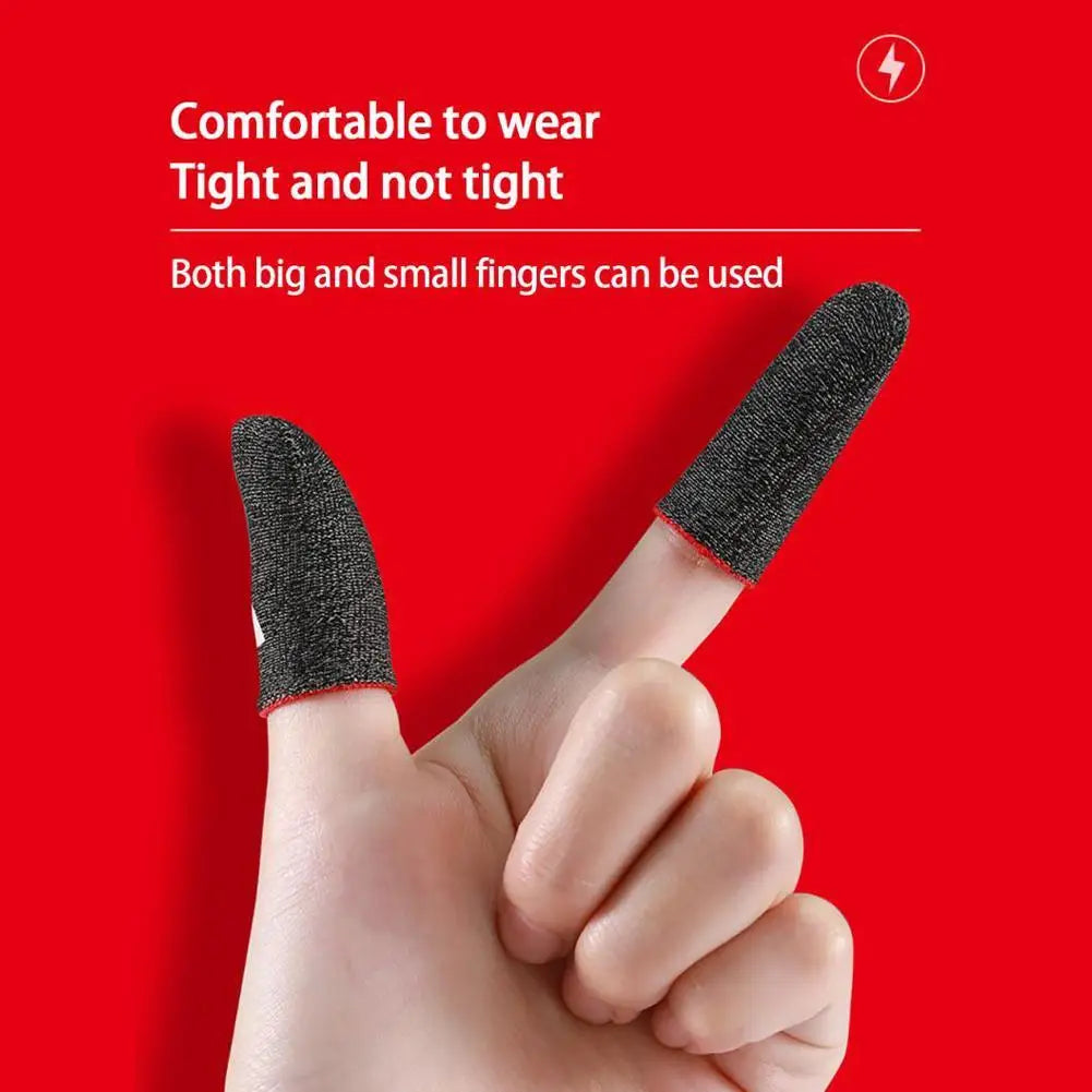 Esports Fingertip Sleeve Gloves – Carbon Fibre Sweatproof Anti-Slip Touch Screen Finger Cots for Mobile Gaming