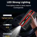 EAFC Car Jump Starter Power Bank – 600A 12V Auto Battery Booster with LED Light for Cars & Vehicles