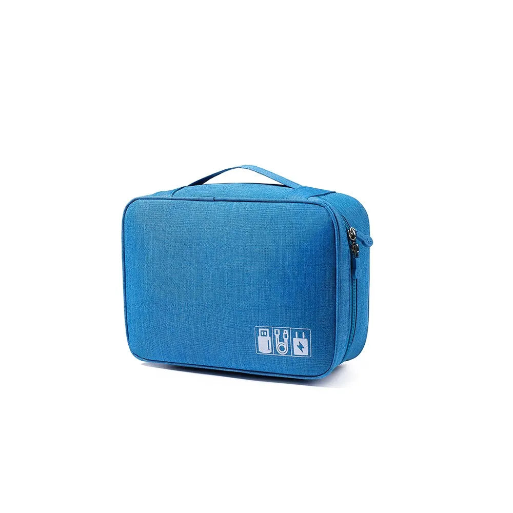 Waterproof Travel Cable Organizer Bag – Digital Accessories Storage Case for USB, Chargers & More