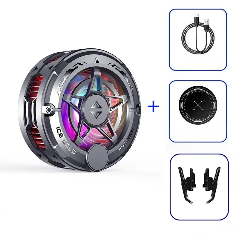 Rapuntek™ K20 Magnetic Phone Cooler – Semiconductor Cooling Fan with RGB Display for Mobile Gaming & Streaming