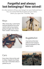 JSPTEC Bluetooth GPS Tracker – IPX5 Waterproof Find My Tracker for Kids, Elderly, Pets & Keys | iOS Compatible