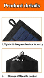800W Foldable Solar Panel Charger – 6-Fold Portable USB 5V DC Power Supply for Camping & Hiking
