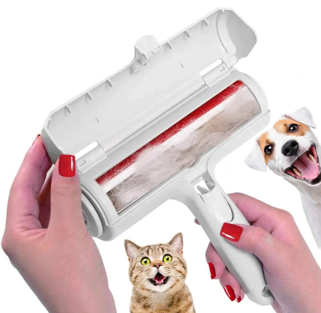 Pet Hair Remover Roller with Self-Cleaning Base — Reusable Lint Roller for Furniture, Sofa & Clothing