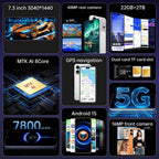 Android 17 Pro Max 5G Smartphone – 7.3" Display, 22GB RAM, 2TB Storage, 7800mAh Battery