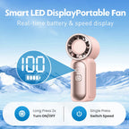 Mini Handheld Turbo Pocket Fan — 3600mAh, 6-Speed, LED Display for Outdoor & Travel