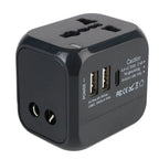 4-in-1 Universal Travel Adapter with USB & USB-C Ports | Worldwide Plug Converter